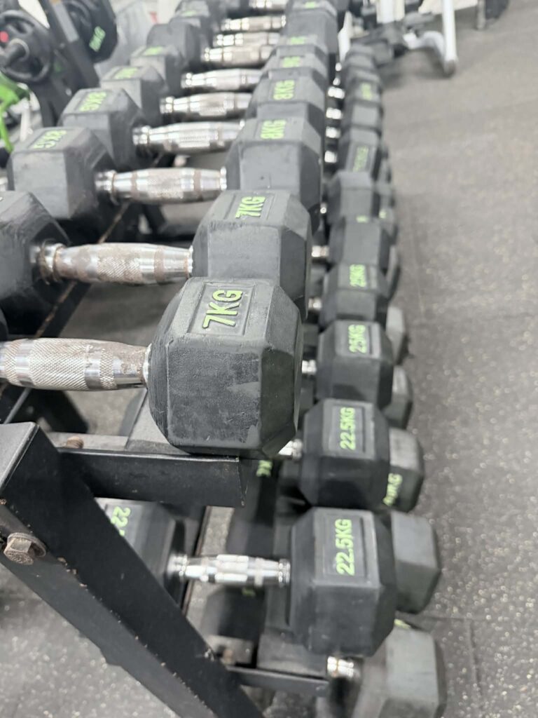 Rack of weight at SKA GYm In Swaffham